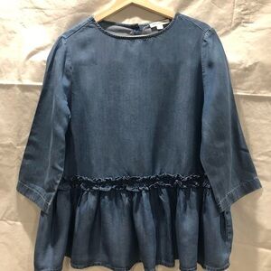 BEACH Lunch Lounge chambray peplum shirt.